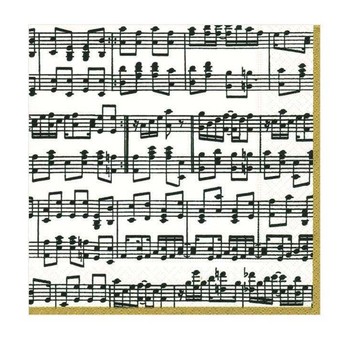 Musical Paper Cocktail Napkins (BOX OF 20)