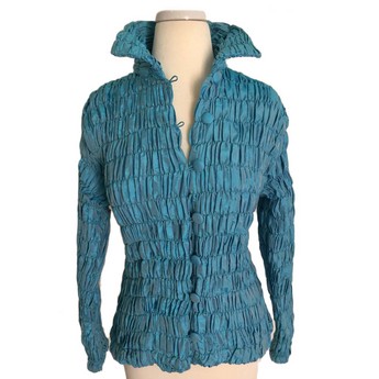 Blue Horizon Silk Cocoon Jacket