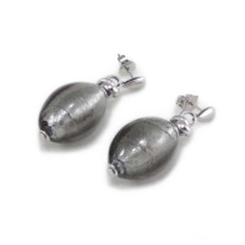 Murano Glass Silver Earrings