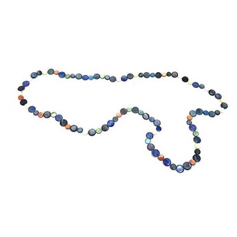 Multi-Colored Navy Mother of Pearl Necklace