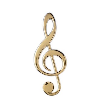 Gold Metal Treble Clef Magnet