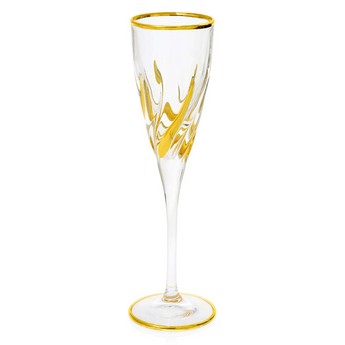 Gold & Clear Crystal Flute