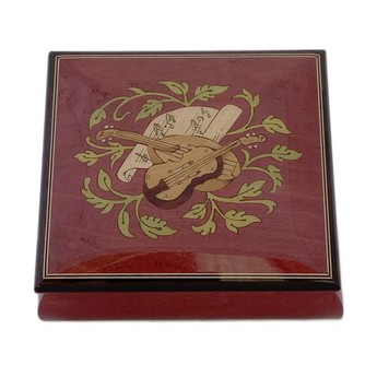 Wine Red Music Jewelry Box