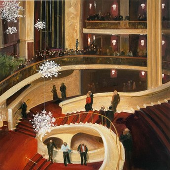 Metropolitan Opera Grand Staircase (Unframed Giclée Print on Canvas)