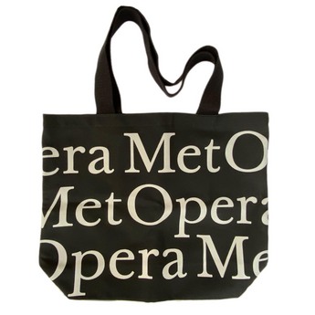 Met Opera Black & Grey Logo Bag