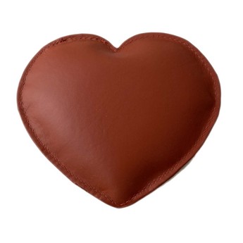 Red Leather Heart Paperweight