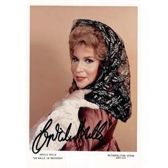 Signed Photo : Aprile Millo In “ Un Ballo In Maschera ”