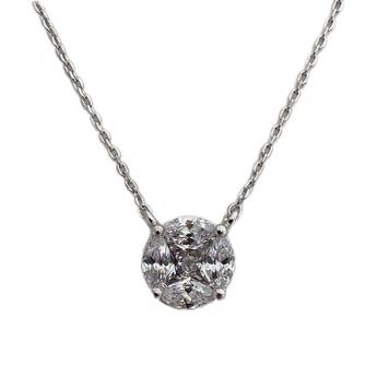 Lucia Solitaire White Gold Necklace