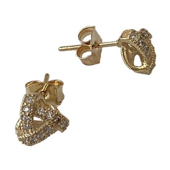  Gold “ Forget- Me- Knot ” Stud Earring