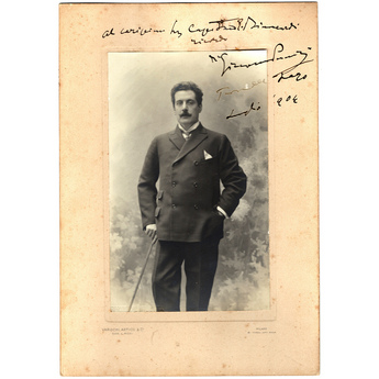 Matted & Signed Portrait: Giacomo Puccini
