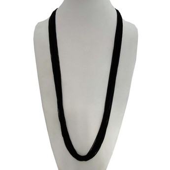 Tia Long Strand Multi-Chain Necklace (Jet)