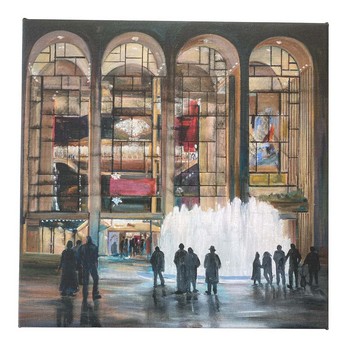 Metropolitan Opera Façade (Unframed Giclée Print on Canvas)