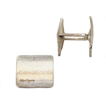 Roller-Printed Met Opera Sterling Silver Cufflinks