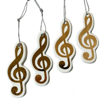 Porcelain Treble Clef Ornaments (SET OF 4)