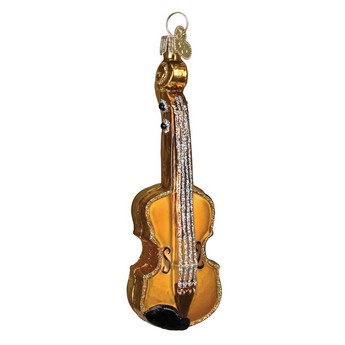 Glass Violin Ornament