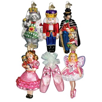 Nutcracker Suite Glass Ornament Collection (SET OF SIX)