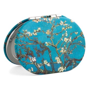“Almond Blossoms” Oval Travel Mirror