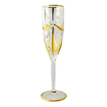 Calice Gold & Clear Crystal Flute (5.5 Oz)