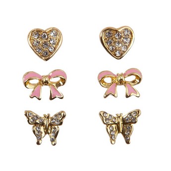 Boutique Dazzle Studded Earrings (SET OF 3)