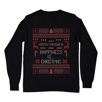 Kristin Chenoweth “Happiness is...Christmas” Long Sleeve T-Shirt