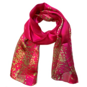 Fuchsia Silk Sputnik Chandelier Scarf