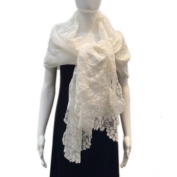 Ivory Linen & Lace Wrap