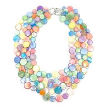 5-Strand Pastel Mother-of-Pearl Necklace
