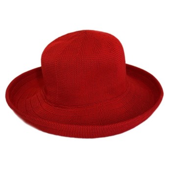 Red Knit Roller Hat