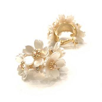 Small Sakura Hoop Earring