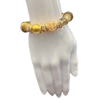 Gold Murano Glass Stretch Bracelet
