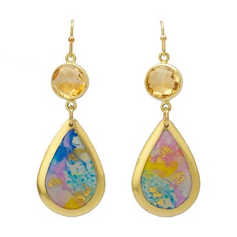 Bourbon Street Teardrop Earrings with Citrine