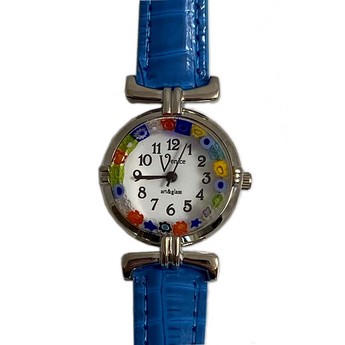 Small Blue Millefiori Watch