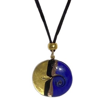 Blue Picasso Murano Necklace