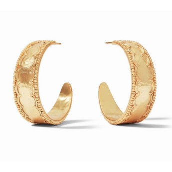 Trieste Medium Gold Hoop Earrings