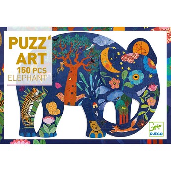 Elephant Shaped Puzzle (150 PIECES)