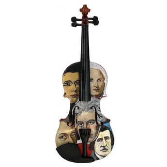 Rafael Colón Hand Painted Violin (Composers)