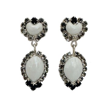 Poured Glass Drop Earrings (Clip-On)