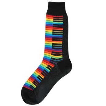 Mid-Rise Rainbow Keyboard Socks