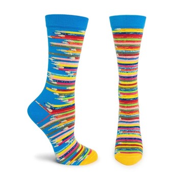 Frank Lloyd Wright Blue Pencil Socks