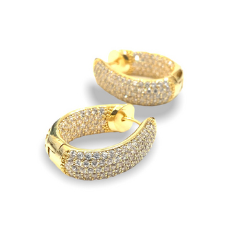 Gold Oval Hoop Earrings