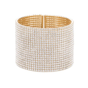 Crystal Bangle in Gold