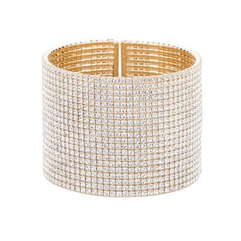 Crystal Bangle In Gold