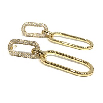 Triple Link Earrings in Gold