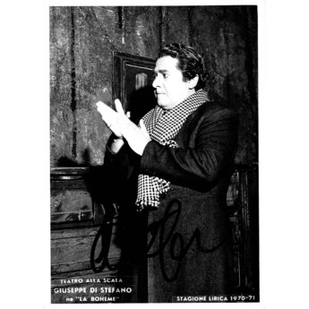 Signed Photo : Giuseppe Di Stefano In “ La Bohème ”
