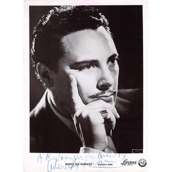 Signed Photo : Mario Del Monaco