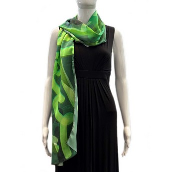 Green Silk “ Pace ” Scarf