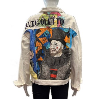  Rafael Colón Hand Painted White “ Rigoletto ” Jacket