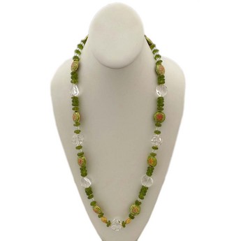 Sputnik Crystal & Peridot Necklace