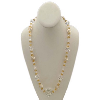 Sputnik Crystal & Yellow Citrine Necklace