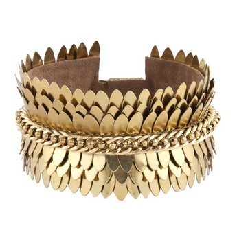 “Chiara” Gold Metal Cuff Bracelet